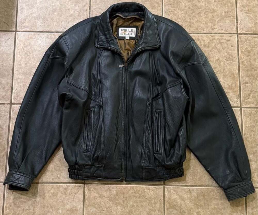 Vintage Pelle Studio Genuine Leather Bomber Jacket Size M